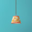 18cm pendant shade in Citrine 'Palmette' linen by Ellen Merchant