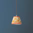 18cm pendant shade in Citrine 'Palmette' linen by Ellen Merchant