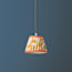 18cm pendant shade in Citrine 'Palmette' linen by Ellen Merchant