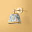 Mini elbow wall fitting IP44 in antique brass