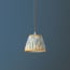 18cm pendant shade in Beryl 'Palmette' linen by Ellen Merchant