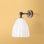 Mini elbow wall fitting IP44 in antique bronze