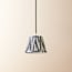 18cm straight empire pendant shade in woven black zig zag linen ikat