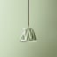 18cm straight empire pendant shade in green zig zag linen ikat