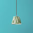 18cm straight empire pendant shade in green zig zag linen ikat