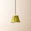 18cm straight empire pendant shade in lemon and lime slub silk