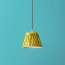 18cm straight empire pendant shade in lemon and lime slub silk