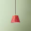 18cm straight empire pendant shade in orange and raspberry slub silk