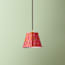 18cm straight empire pendant shade in orange and raspberry slub silk