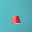 18cm straight empire pendant shade in orange and raspberry slub silk
