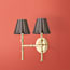 Double Chukka rechargeable wall fitting in antique brass