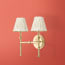 Double Chukka rechargeable wall fitting in antique brass