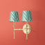 Double Chukka rechargeable wall fitting in antique brass