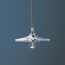 Pleat pendant shade in clear glass