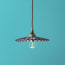 Pleat Pendant shade in smoke glass