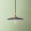 Pleat pendant shade in smoke glass