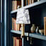 Bronte rechargeable bookshelf light in brass