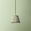 18cm Straight Empire Pendant shade in Temple Green block printed cotton