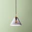 Hazelette pendant in grey bubble glass