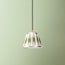 18cm pendant shade in grey green egg & spoon silk ikat