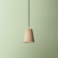 9.5cm tall tapered pendant shade in taupe dupion silk