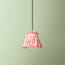 18cm straight empire pendant silk ikat shade in coral and cream Atlas