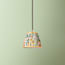 18cm pendant shade in herball and weld Bower printed cotton by Morris & Co.