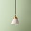 Smaller Bill ceramic pendant shade in Stone