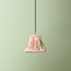 18cm pendant shade in blush Bokhara gathered linen by GP & J Baker