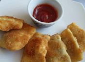 Prepara raviolis apanados