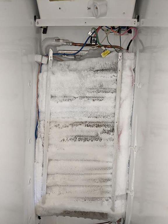 Frozen evaporator Frozen evaporator