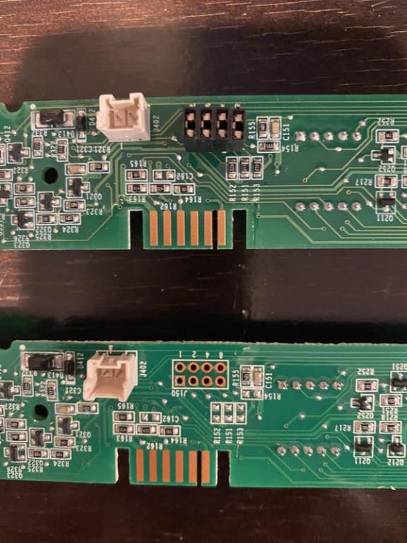 Jumper assy(black piece) missing on new board Jumper assy(black piece) missing on new board