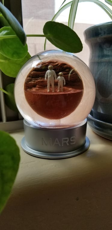 Mars Dust Globe from Uncommon Goods. Customer submitted image.