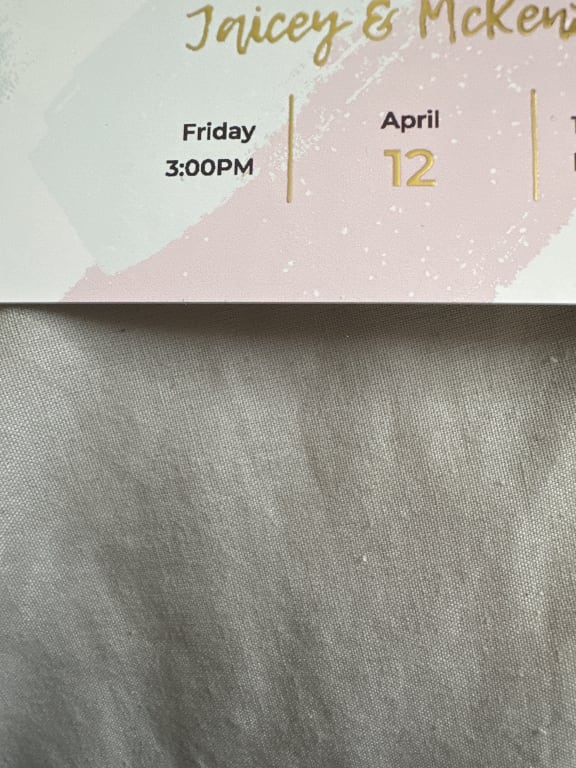 My invitations say the wrong day