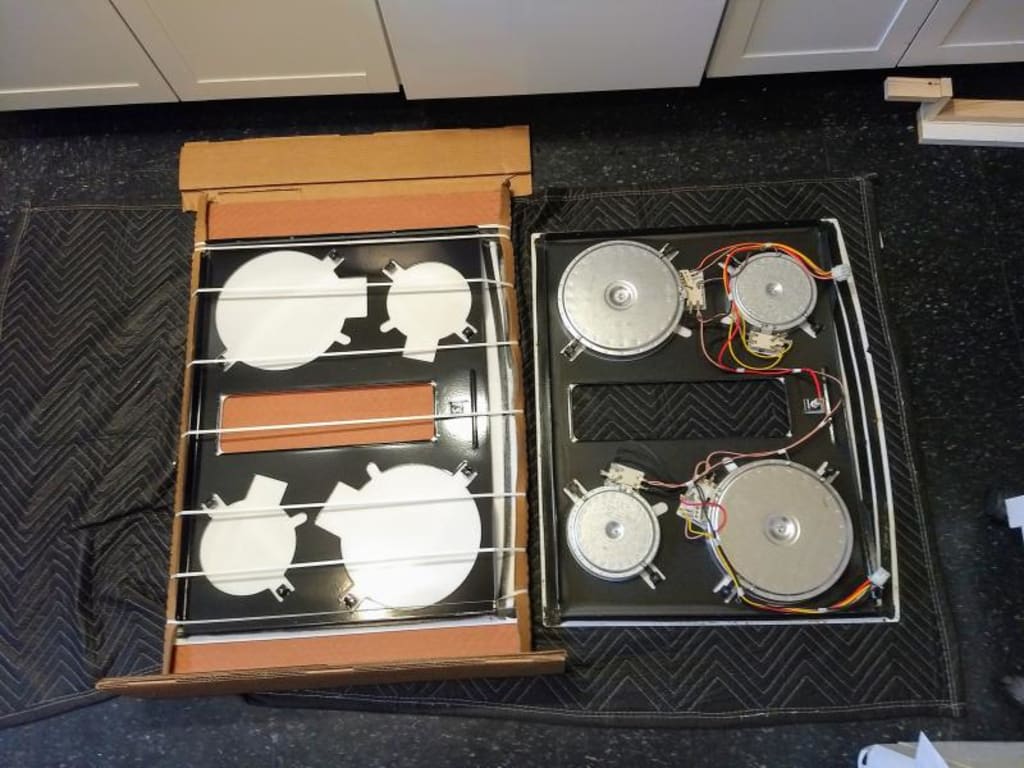 New and old cooktops. New and old cooktops.