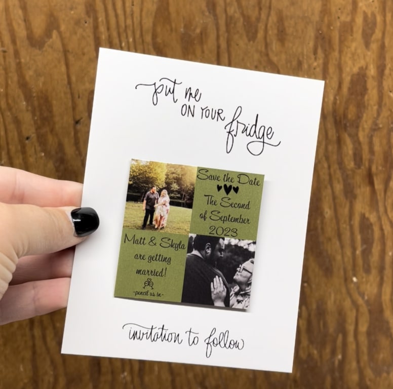 I made and ordered these as my wedding save the dates!