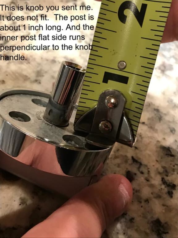 New knob but doesn't fit New knob but doesn't fit