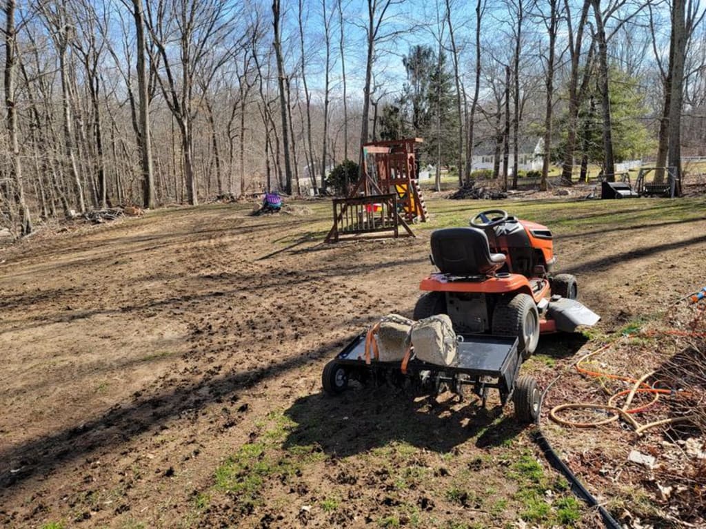 Working the lawn