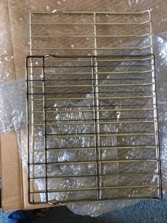 Received rack is much larger than oven rack needed Received rack is much larger than oven rack needed