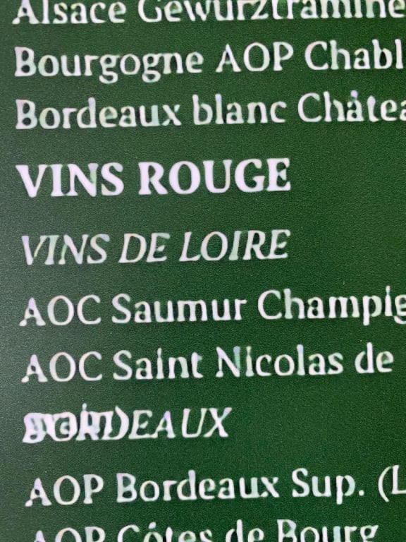 Mauvaise qualité d'impression du texte sur l'affiche