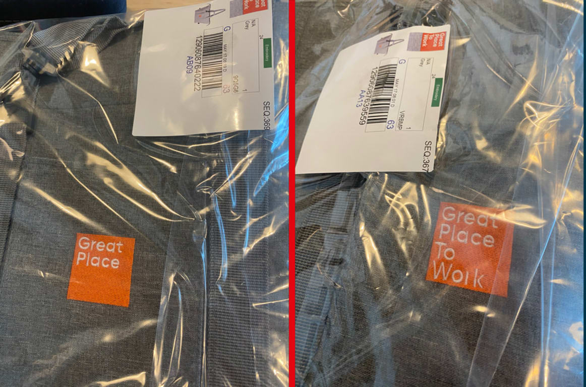 Sadly part of the design is missing + orange rather than red