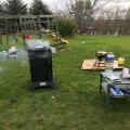 Don't mind the messy yard but that was when it was smoking really good.