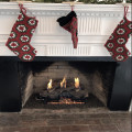 Photo of log set without any extra pieces to break up the flames.