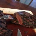Medium rare. Your finished product. All that juice is from the meat. Nothing was added.