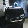 Start up smoke much less at temp. Super cooker!