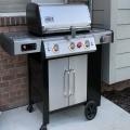 As the sun sets, the grill glows.