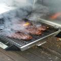 Searing off the NY Strip Steaks.