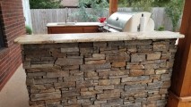 Rock veneer & granite counter top