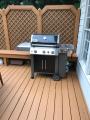 Grill in temporary space on deck