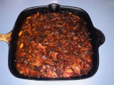 Smoked bbq bacon beans